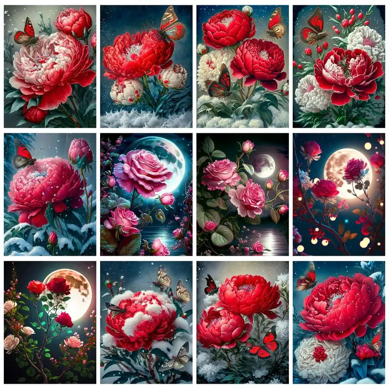 CHENISTORY 40x50cm Painting By Numbers Adults Crafts Red Flowers Drawing By Numbers Wall Decors DIY Gift Art Supplies Paint Kit
CHENISTORY 40x50cm Painting By Numbers Adults Crafts Red Flowers Drawing By Numbers Wall Decors DIY Gift Art Supplies Paint Kit