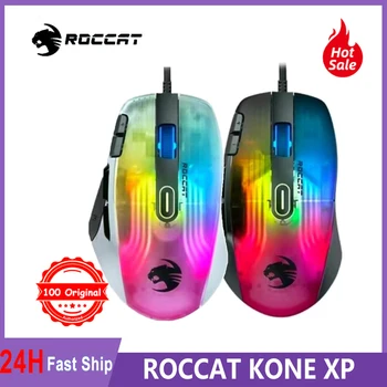 Roccat Kone XP - 3D 조명 게임용 마우스, 19K DPI 광학 센서, 4D Krystal Wheel, 프로그래밍 가능한 버튼 디자인 및 AIMO RGB l