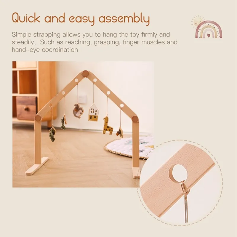 Wooden Baby Gym Pendant Toys - Sensory Mobile Set 22 S743d4b6d4e3140799e7134a88427cf93m