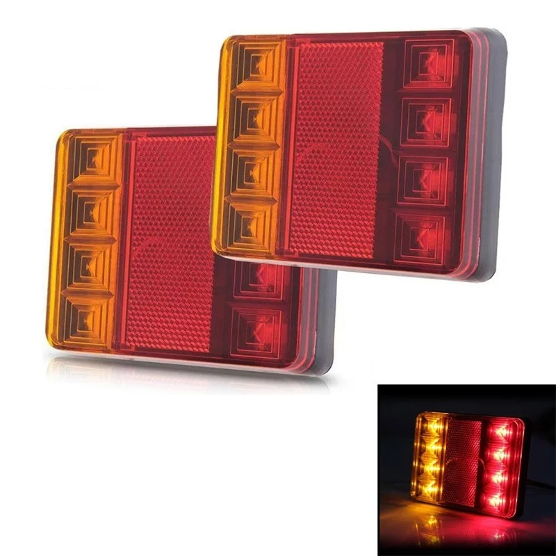 2Pcs 8 LEDS Car Truck Rear Tail Light Warning Lights Rear Lamps Waterproof Tailights Rear Parts for Trailer Truck Boat DC 12V
2Pcs 8 LEDS Car Truck Rear Tail Light Warning Lights Rear Lamps Waterproof Tailights Rear Parts for Trailer Truck Boat DC 12V