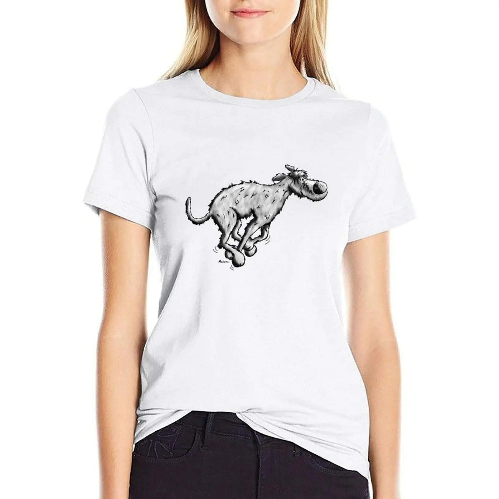 Running Irish Wolfhound Dog Cartoon T-shirt cute clothes animal print shirt for girls t shirt dress Women
Running Irish Wolfhound Dog Cartoon T-shirt cute clothes animal print shirt for girls t shirt dress Women