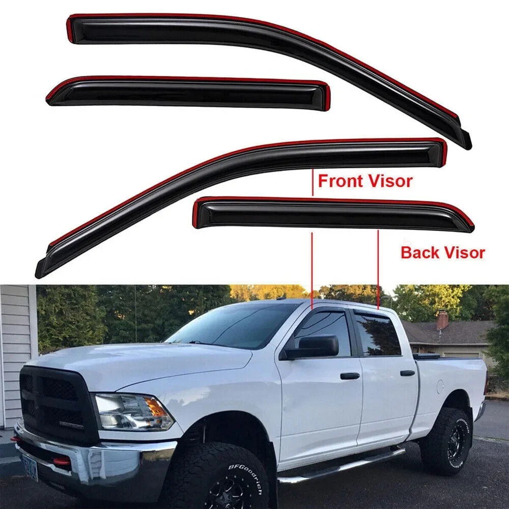 For 2003-09 Dodge Ram 1500 2500 3500 QUAD CAB Window Vent Visors Sun Rain Guards
For 2003-09 Dodge Ram 1500 2500 3500 QUAD CAB Window Vent Visors Sun Rain Guards