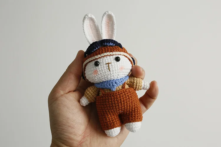 New Style Cute Cartoon Handmade Flying Rabbit Doll, Crochet Knids of Bunny Pendants, Rabbit Doll Key Chain for Bag Pendant New Style Cute Cartoon Handmade Flying Rabbit Doll, Crochet Knids of Bunny Pendants, Rabbit Doll Key Chain for Bag Pendant
