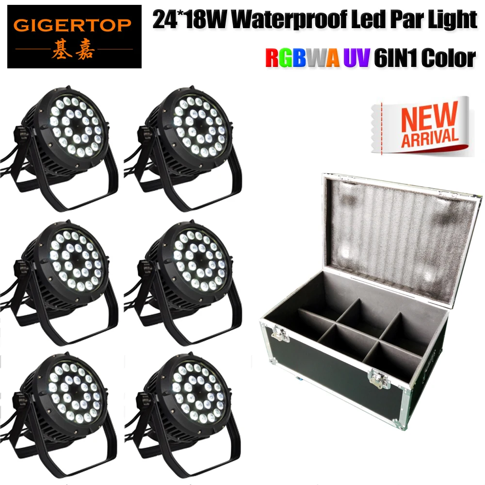 6IN1 Hard Case 6 Color 24 x 18W Waterproof Led Par Light Electrical Linear Dimmer Curve Original Tyanshine DMX512 Control
6IN1 Hard Case 6 Color 24 x 18W Waterproof Led Par Light Electrical Linear Dimmer Curve Original Tyanshine DMX512 Control