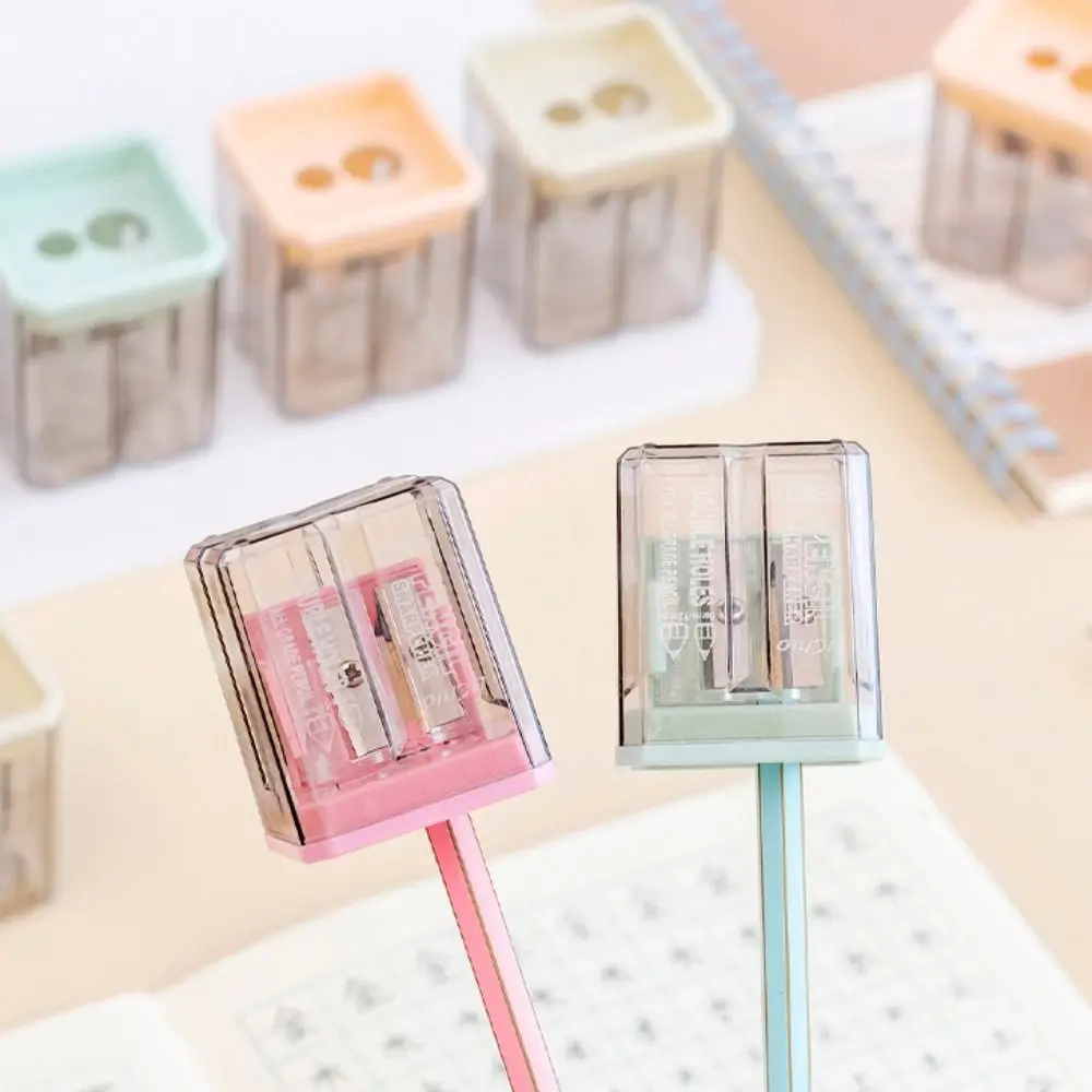 Creative Geometry Drawing Sketching Transparent 2 Holes Pencil Sharpener Student Stationery Pencil Cutting Tools Art Supplies
Creative Geometry Drawing Sketching Transparent 2 Holes Pencil Sharpener Student Stationery Pencil Cutting Tools Art Supplies