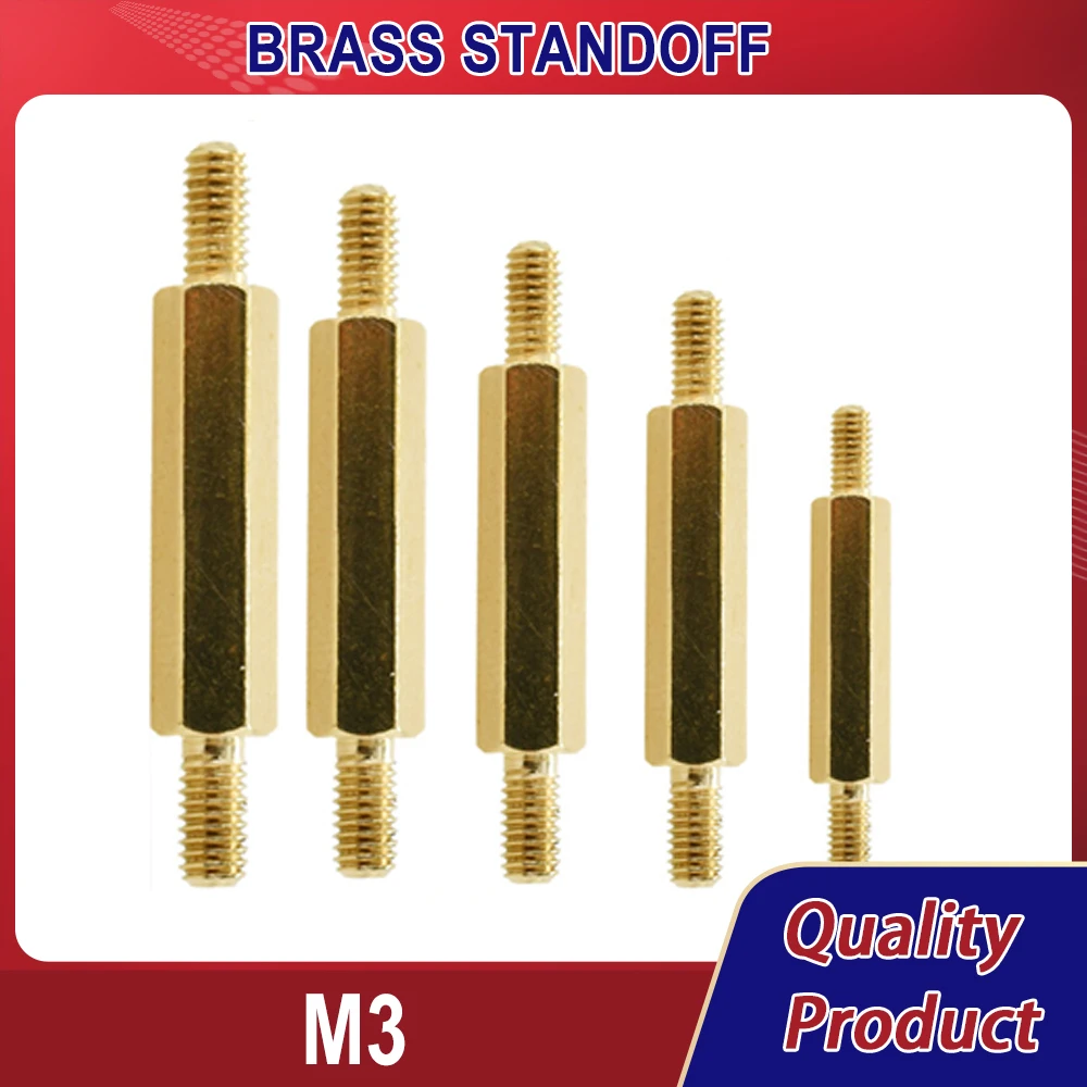 M3 50/100Pcs Threaded Brass Motherboard Standoff Computer Circuit Board PCB Hex Spacer Pillars Stud Bracket Spacing Bolt Screws
M3 50/100Pcs Threaded Brass Motherboard Standoff Computer Circuit Board PCB Hex Spacer Pillars Stud Bracket Spacing Bolt Screws