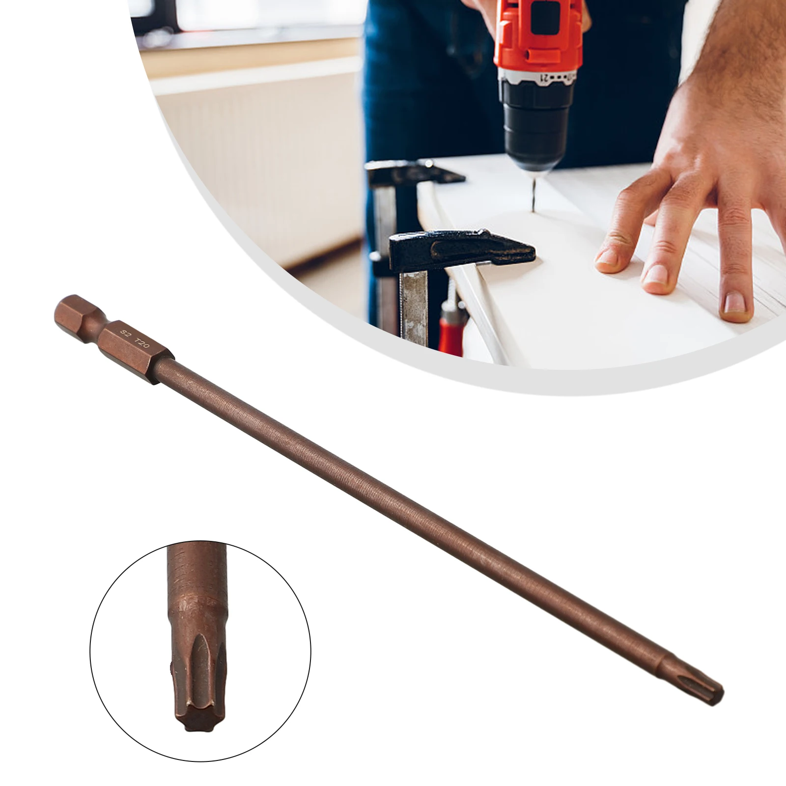 Tool Torx Screwdriver Bit 150mm 6.35mm Alloy Steel Bronze For Electric Drill High Hardness Without Hole Hex Shank
Tool Torx Screwdriver Bit 150mm 6.35mm Alloy Steel Bronze For Electric Drill High Hardness Without Hole Hex Shank