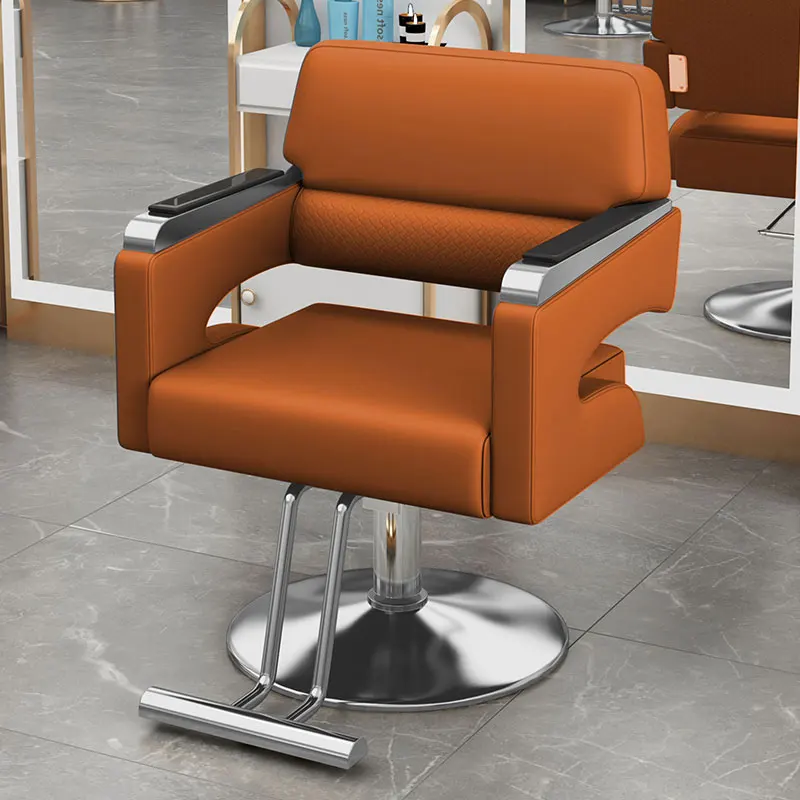 

Винтажные парикмахерские кресла с откидывающейся спинкой, роскошное оборудование, парикмахерские кресла, регулируемая стульчик, коммерческая мебель YQ50BC