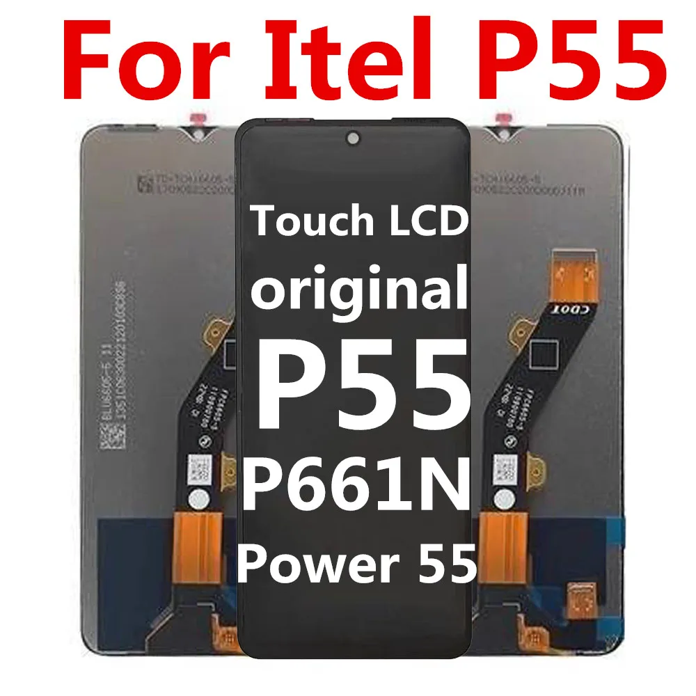 

6.6 " Original Black For Itel P55 5G LCD itel P661N LCD Power 55 Display Touch Screen Digitizer Panel Assembly Replacement