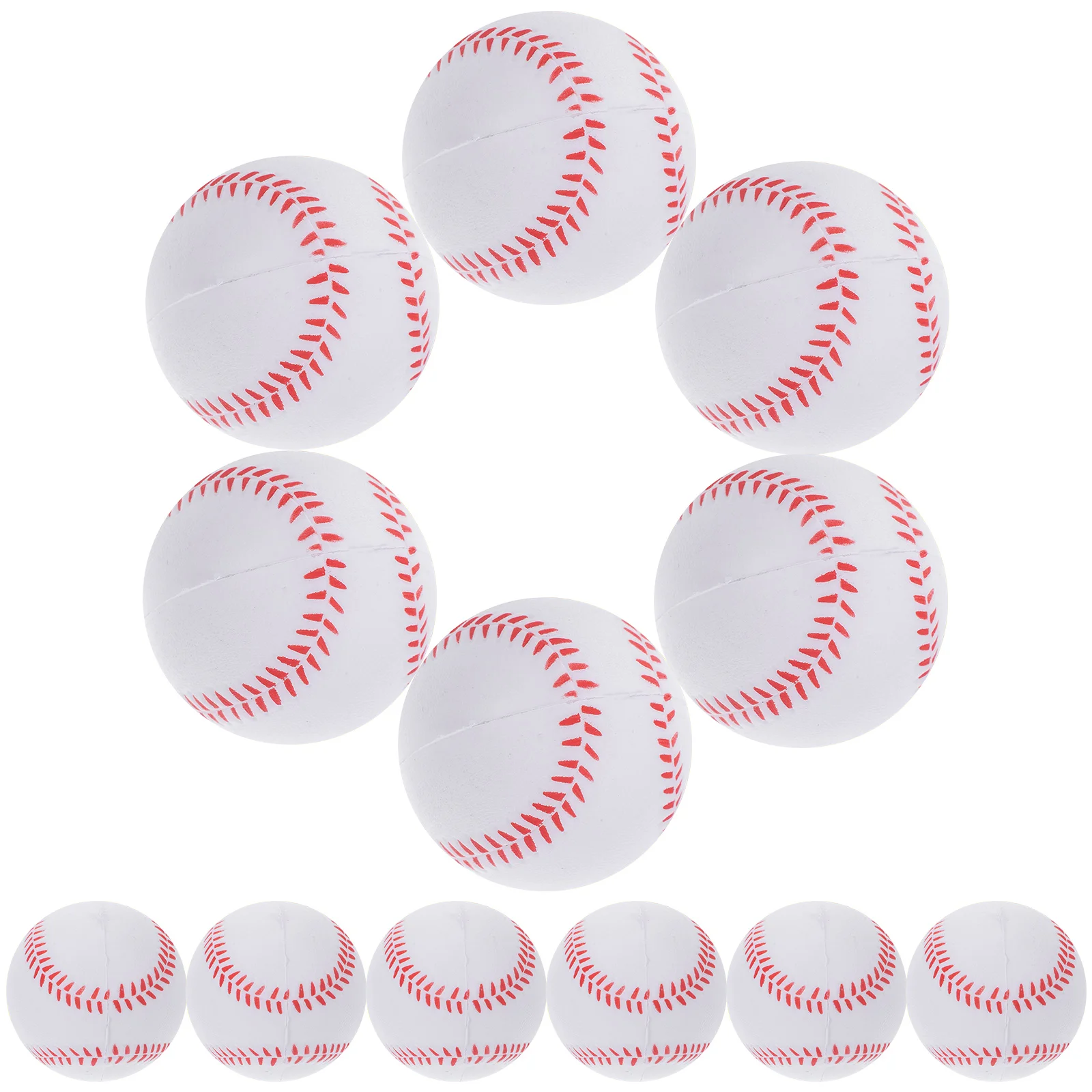 

12pcs PU Baseballs Training Balls Portable Small Baseballs Toys Soft Squeeze Baseballs Fidget Toys