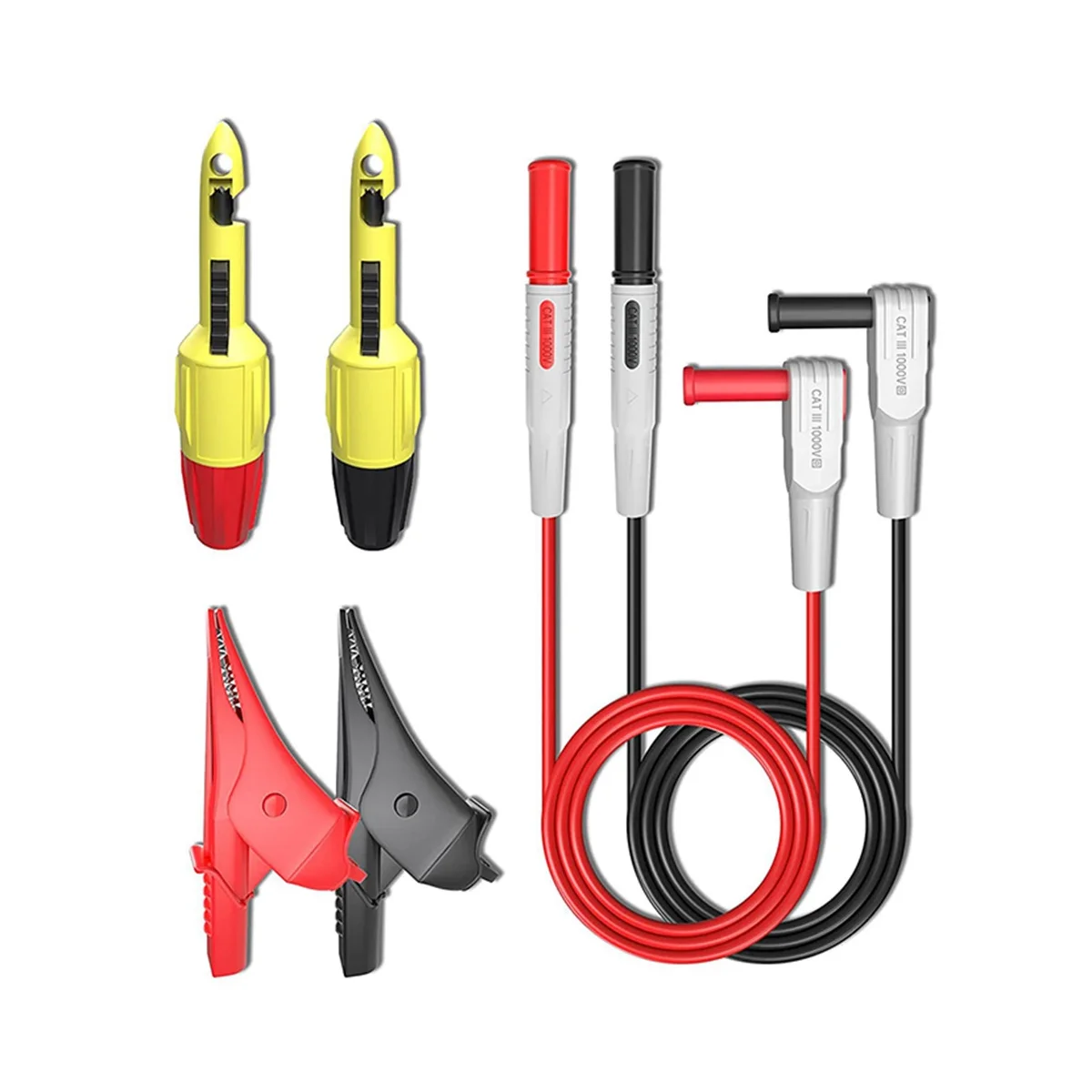 6PCS Multimeter Examination Leads Kit with Alligator Clips, Wire Piercing Probes Clip for Multimeter Voltmeter
6PCS Multimeter Examination Leads Kit with Alligator Clips, Wire Piercing Probes Clip for Multimeter Voltmeter