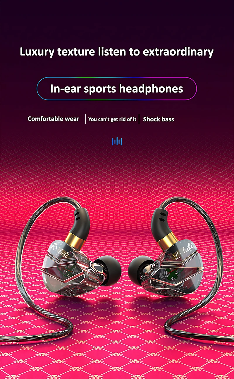 HIFI Wired Earphones 3.5MM AUX/Type C Jack 9D Surround With Mic In-Ear Transparent Music Headsets For Samsung Android For iPhone S7445f3ebcc3e4f5581184fe9b63cf0f5l