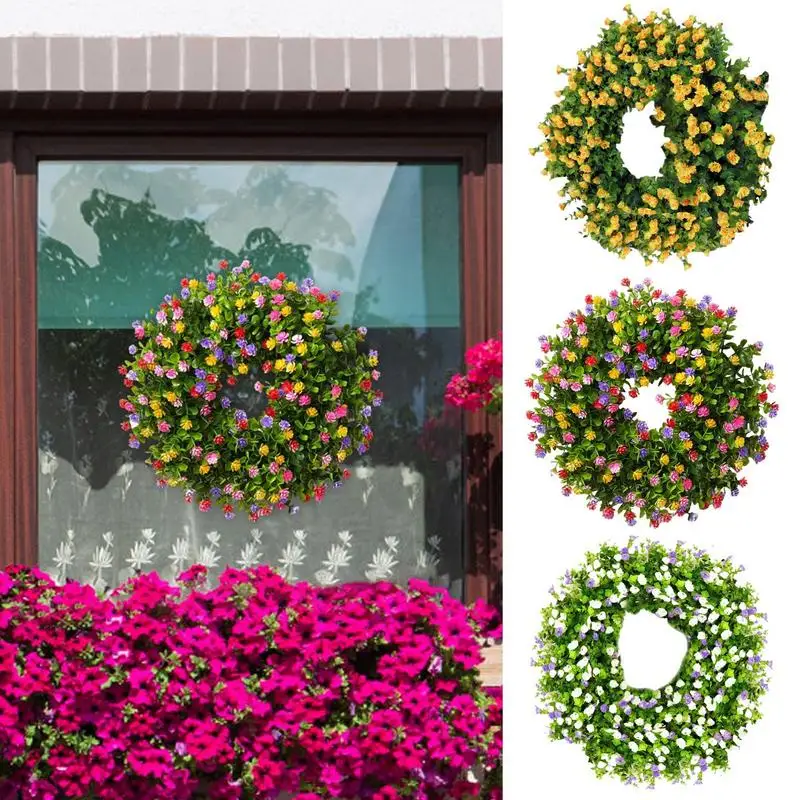 

Spring Wreath Artificial Wreath Home Decor Wreath Outdoor Wreaths For Front Door Decor For Wall Window Room Farmhouse Indoor