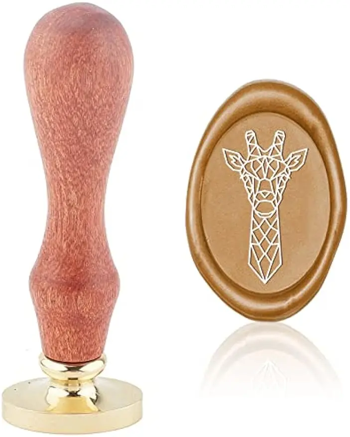 1PC Wax Seal Stamp Giraffe Vintage Sealing Wax Stamps Animal Oval Removable Brass Head Sealing Stamp with Wooden Handle
1PC Wax Seal Stamp Giraffe Vintage Sealing Wax Stamps Animal Oval Removable Brass Head Sealing Stamp with Wooden Handle