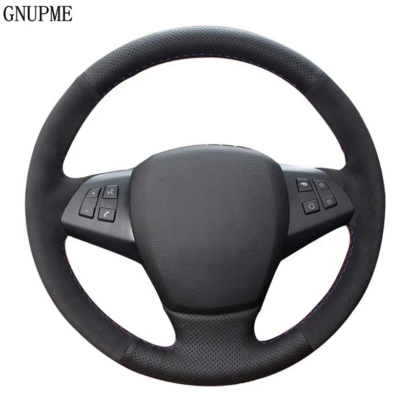Hand-Stitched Car Steering Wheel Covers Soft Black Genuine Leather Suede Car Steering Wheel Cover For BMW X5 E70 2006-2013
Hand-Stitched Car Steering Wheel Covers Soft Black Genuine Leather Suede Car Steering Wheel Cover For BMW X5 E70 2006-2013