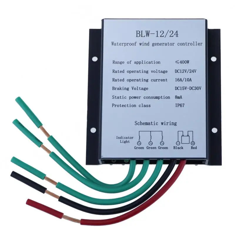 Automatic Wind Power Charge Regulator IP67 Waterproof Battery Charge Controller Regulator DC15-30V 400W Universal Wind Turbines
Automatic Wind Power Charge Regulator IP67 Waterproof Battery Charge Controller Regulator DC15-30V 400W Universal Wind Turbines