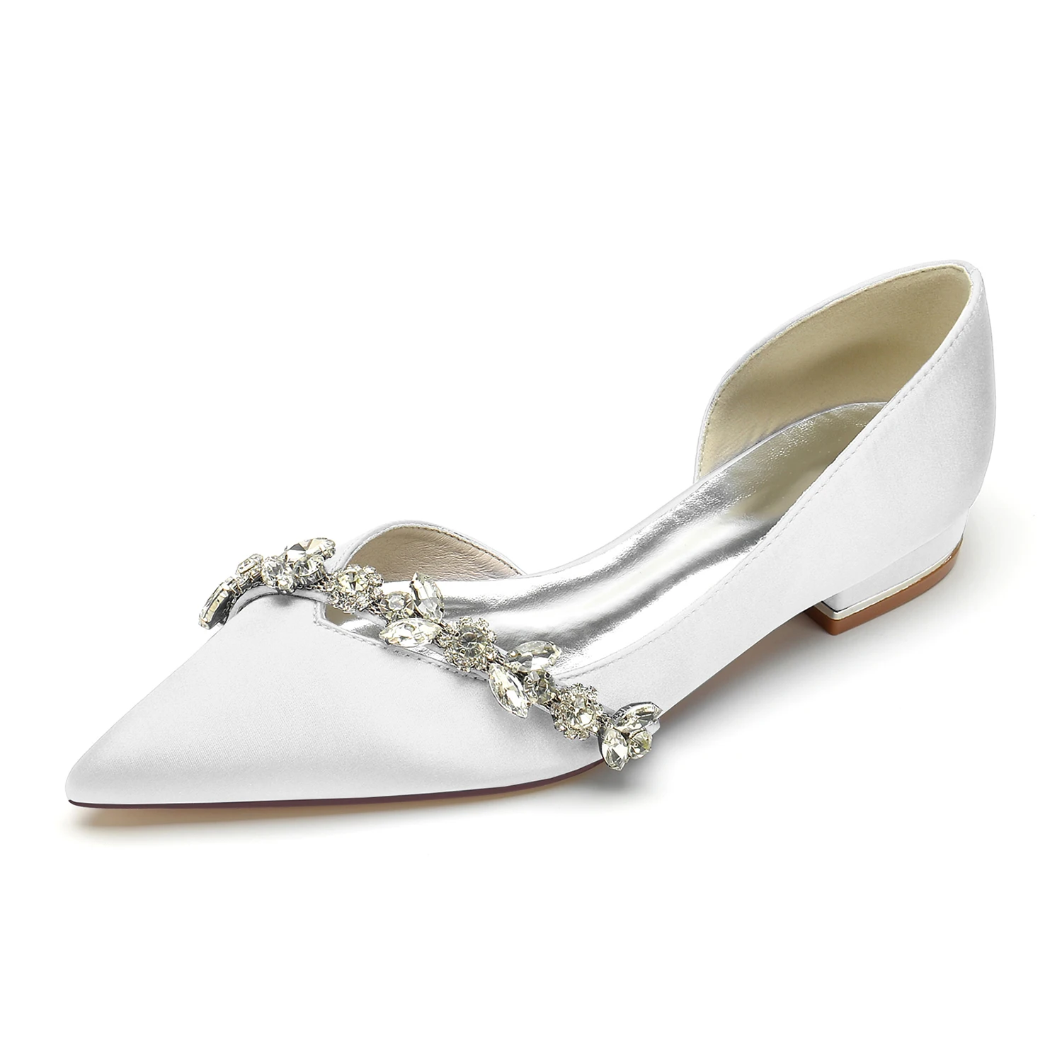 Wedding Shoes Elegant Lady Pointed toe Satin Rhinestones Evening Dress Flats with Flower Crystal Strap Bridal Prom Dance Sandal
Wedding Shoes Elegant Lady Pointed toe Satin Rhinestones Evening Dress Flats with Flower Crystal Strap Bridal Prom Dance Sandal