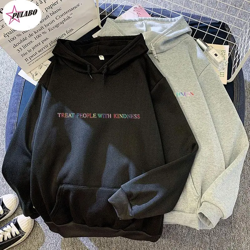 PULABO y2k Spring Autumn Treat People with Kindness Fashion Hoodeds Women Vintage Casual Punk Letter Hip Hop Hooded
PULABO y2k Spring Autumn Treat People with Kindness Fashion Hoodeds Women Vintage Casual Punk Letter Hip Hop Hooded