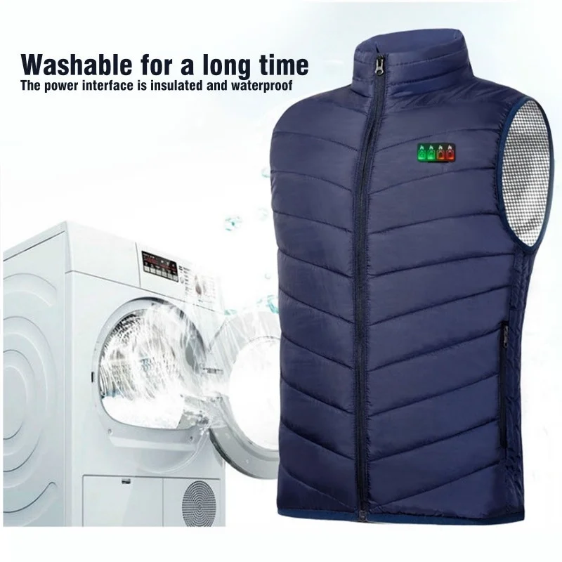 Heated Vest Waterproof Heating Jacket 15 back neck shoulders waist both sides of abdom Zone Electric Vest Electric Vest Warm
Heated Vest Waterproof Heating Jacket 15 back neck shoulders waist both sides of abdom Zone Electric Vest Electric Vest Warm