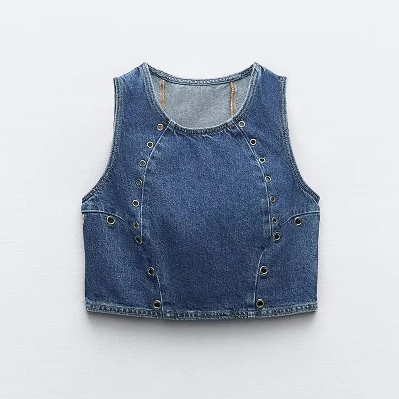 2023 Womens Vest Crop Denim Vest Women Blue Sleeveless Vest Woman Streetwear Summer Waistcoat Fashion New In Matching Sets
2023 Womens Vest Crop Denim Vest Women Blue Sleeveless Vest Woman Streetwear Summer Waistcoat Fashion New In Matching Sets