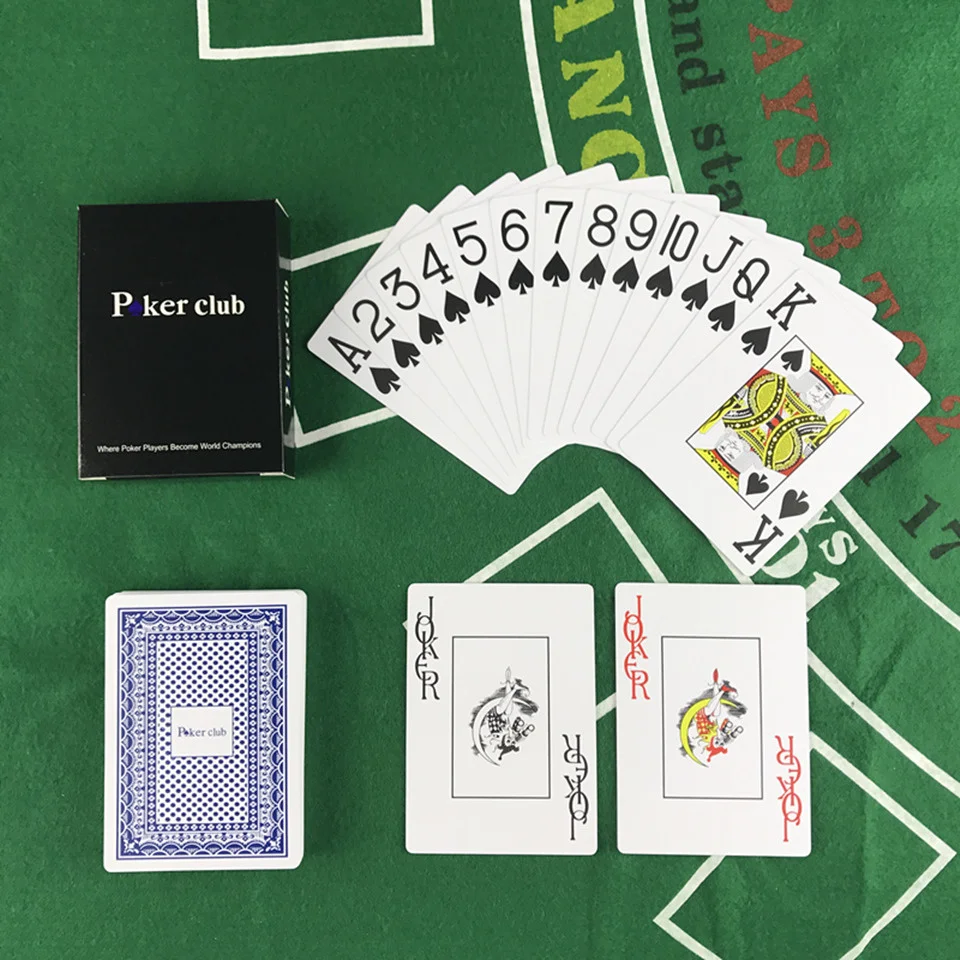 Easytoday 2Pcsset Plastic Poker Card Baccarat Smooth Waterproof Texas Hold'em Poker Club PVC Game Pokers 2.483.46 Inch (7)