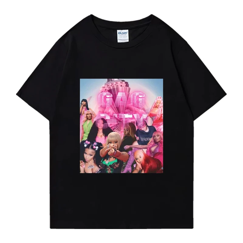 

Rapper Nicki Minaj Music album T shirts Men Women oversized vintage Hip Hop treetwear Unisex 100% Cotton short sleeve t-shirt