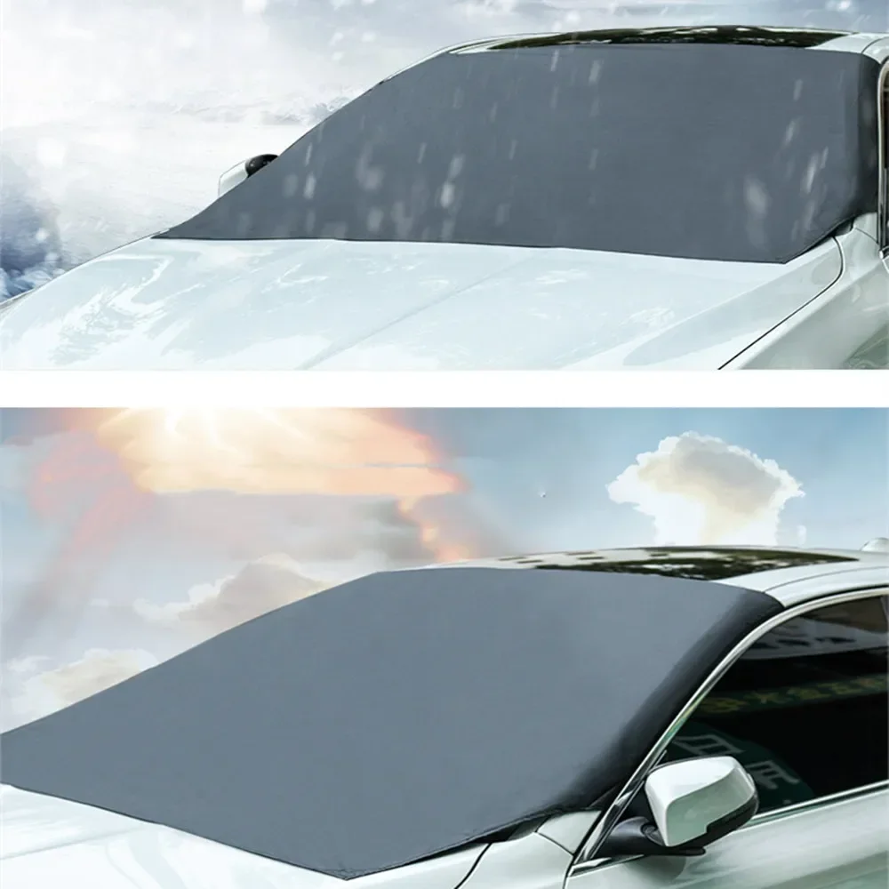 

Автомобильный Магнитный солнцезащитный чехол для лобового стекла автомобиля солнцезащитный козырек для снега водонепроницаемый защитный чехол для лобового стекла автомобиля