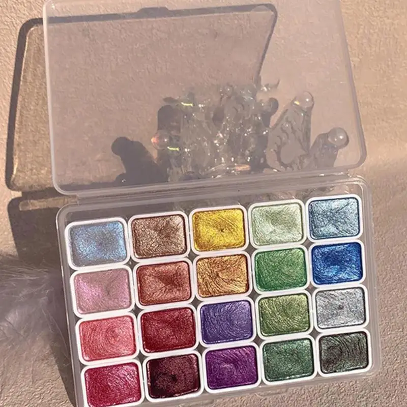 20 Colors Solid Watercolor Paints 20 Watercolor Set Textured Pearlescent Pigment Metallic Glitter Acuarela Portable Art Supplies 
20 Colors Solid Watercolor Paints 20 Watercolor Set Textured Pearlescent Pigment Metallic Glitter Acuarela Portable Art Supplies