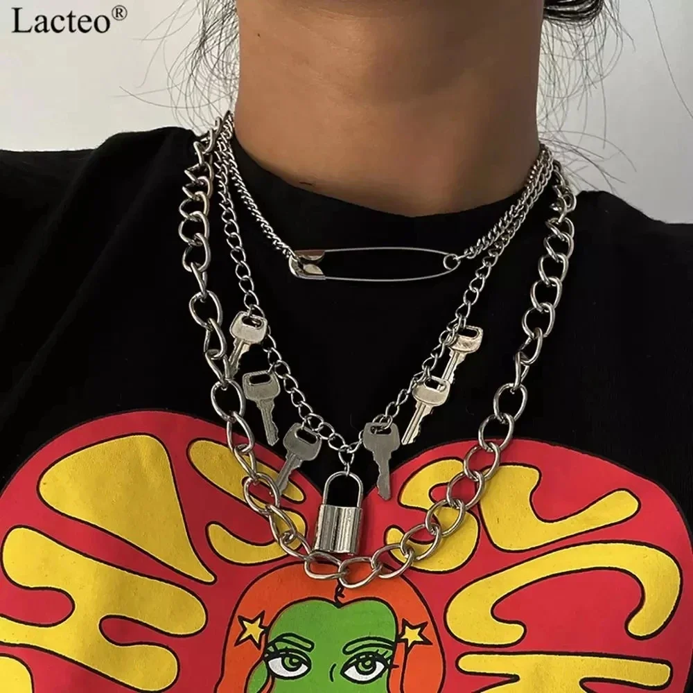 Dark Gothic Big Lock Key Angel Pendant Necklace Punk Hip Hop Three Style Choker Necklace Jewelry for Men and Women Gift
Dark Gothic Big Lock Key Angel Pendant Necklace Punk Hip Hop Three Style Choker Necklace Jewelry for Men and Women Gift