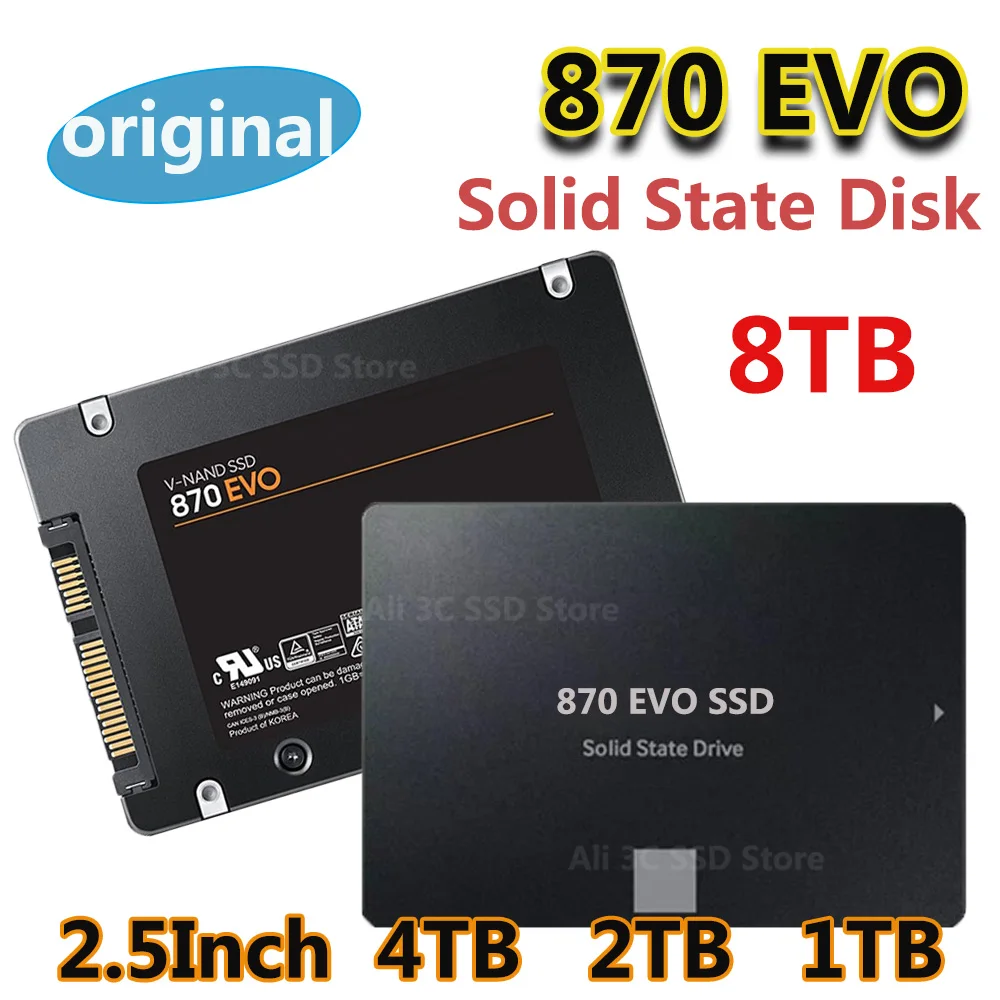 4TB Solid State Disk Ssd 870 Evo 250GB 500GB 1TB 2TB 8T Internal Hdd Hard Drive Sata3 2.5 Inch Laptop Desktop Pc 2024 Disco Duro
4TB Solid State Disk Ssd 870 Evo 250GB 500GB 1TB 2TB 8T Internal Hdd Hard Drive Sata3 2.5 Inch Laptop Desktop Pc 2024 Disco Duro