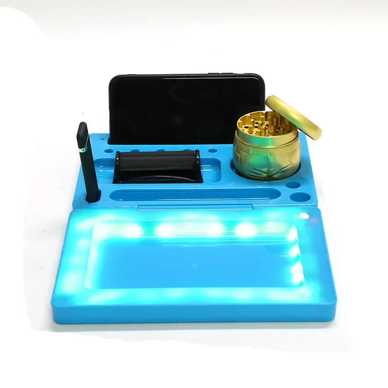 LED Rolling Wed Tray Multifunction Portable USB Charging Cigarette Holder Pallet Storage Tobacco Dry Herb Smoking Accessories
LED Rolling Wed Tray Multifunction Portable USB Charging Cigarette Holder Pallet Storage Tobacco Dry Herb Smoking Accessories