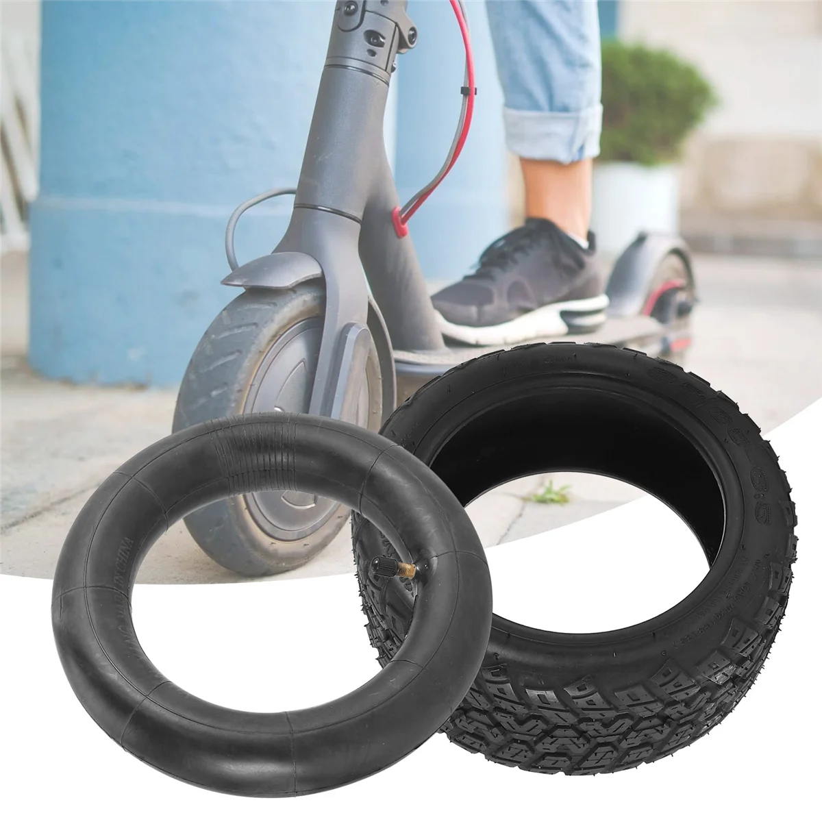 

10 Inch Electric Scooter Tyre 85/65-6.5 Inner Tube/Outer Tire for Kugoo G-Booster/G2 Pro Cycling Parts,Straight