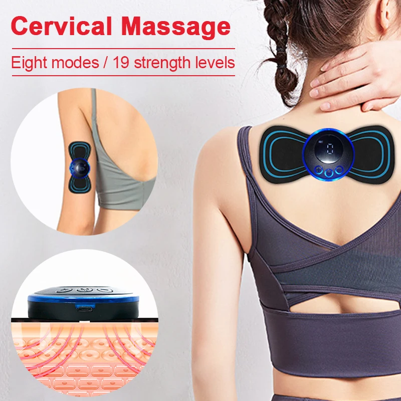 Neck Rechargeable Massager EMS Cervical Back 8 Mode Electric Pulse Muscle Pain Relief Patch Stimulator Mat Portable Gel Pad
Neck Rechargeable Massager EMS Cervical Back 8 Mode Electric Pulse Muscle Pain Relief Patch Stimulator Mat Portable Gel Pad