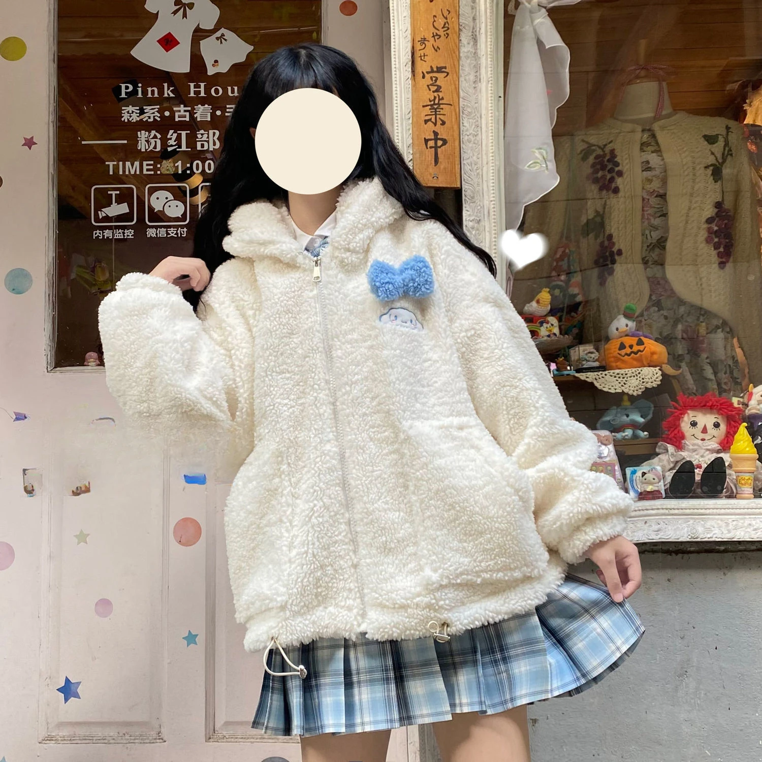 Sanrios Cinnamoroll Autumn Winter Lamb Velvet Cotton Coat Thickened Lolita Loose Versatile Jk Anime Kawaii Hooded Jacket Women
Sanrios Cinnamoroll Autumn Winter Lamb Velvet Cotton Coat Thickened Lolita Loose Versatile Jk Anime Kawaii Hooded Jacket Women