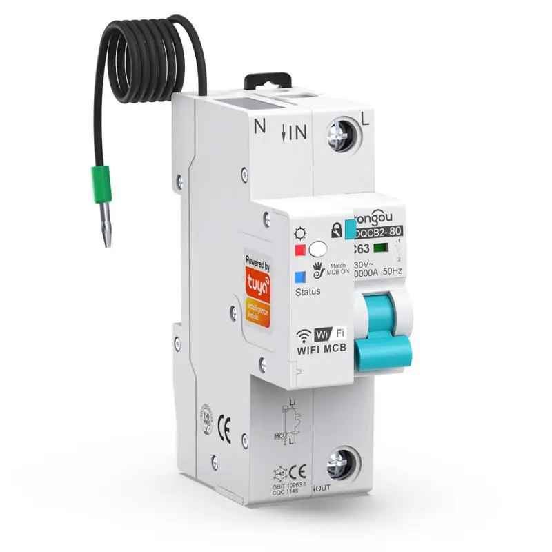 Tuya 63A Smart WIFI Circuit Breaker With Power Metering 1P 2P 3P Timer Smart Life Remote Control Works With Alexa Home
Tuya 63A Smart WIFI Circuit Breaker With Power Metering 1P 2P 3P Timer Smart Life Remote Control Works With Alexa Home