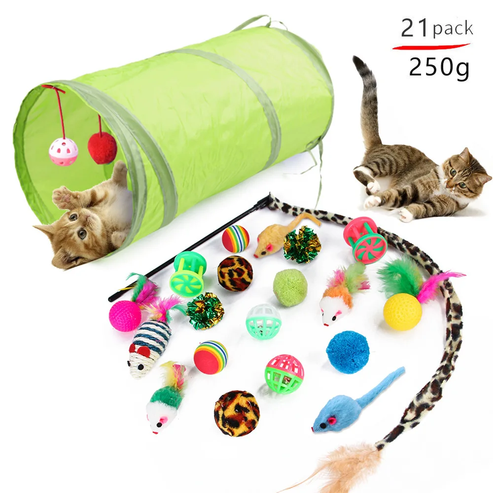 Cat Toy Set 21 Pieces Cat Channel Tease Cat Stick Plush Mouse Combination Toy 
Cat Toy Set 21 Pieces Cat Channel Tease Cat Stick Plush Mouse Combination Toy