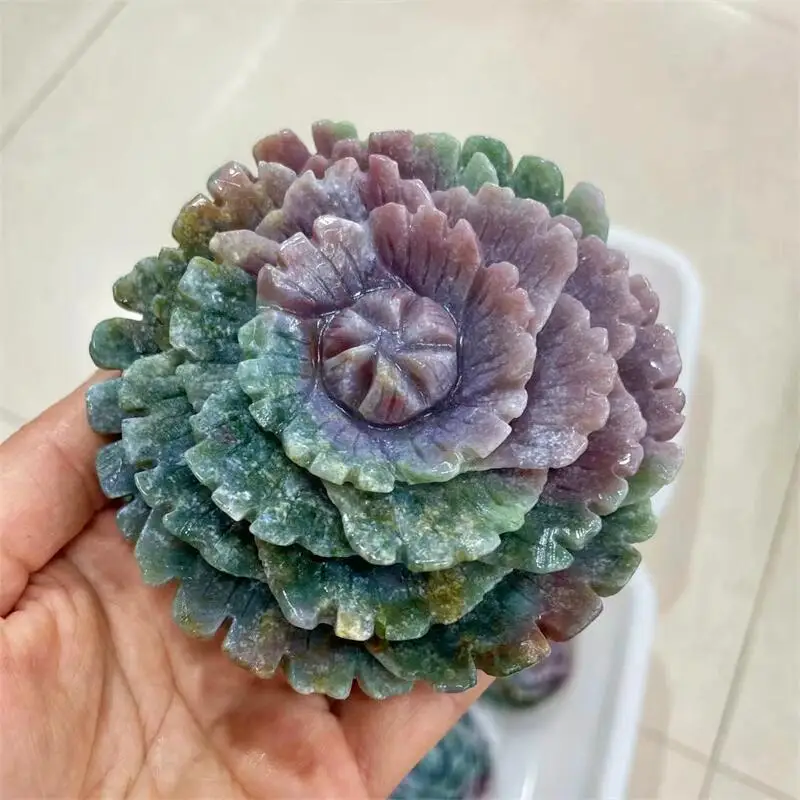 Natural Ocean Jasper Flower Stone Crystal Carving Quartz Gemstones DIY Witchcraft Home Decoration Craft 1pcs 10x10cm
Natural Ocean Jasper Flower Stone Crystal Carving Quartz Gemstones DIY Witchcraft Home Decoration Craft 1pcs 10x10cm