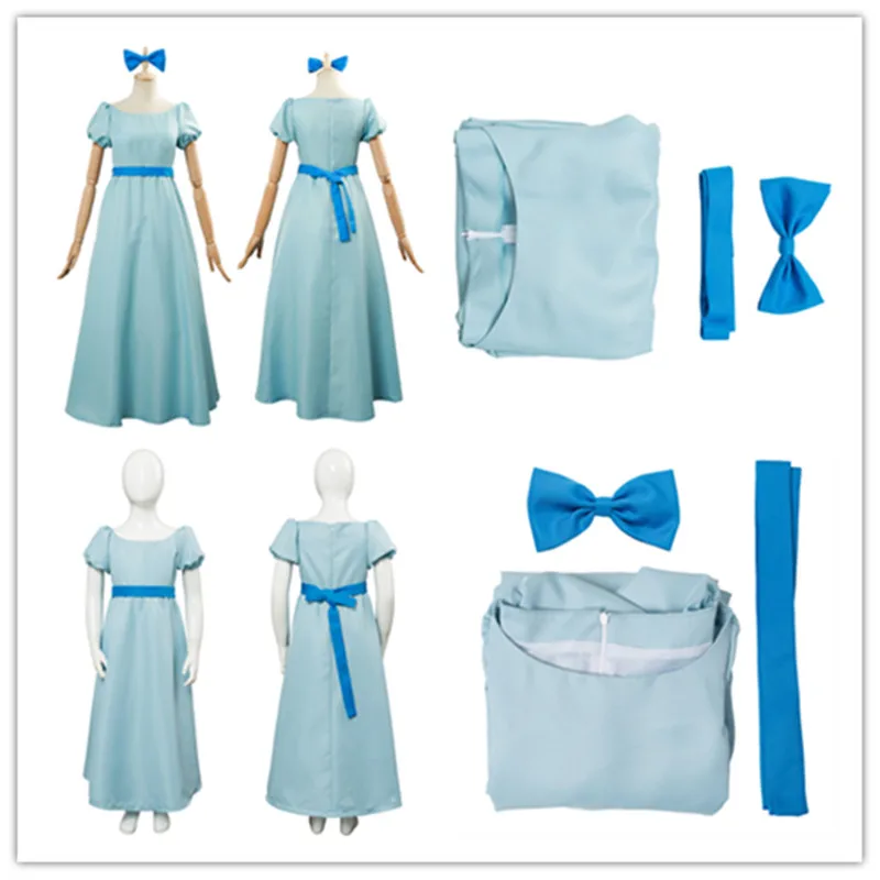 Adult Kids Peter Pan Wendy Darling Cosplay Costume Women Girls Blue Long Dress Halloween Carnival Costume For Adult Women Girl
Adult Kids Peter Pan Wendy Darling Cosplay Costume Women Girls Blue Long Dress Halloween Carnival Costume For Adult Women Girl