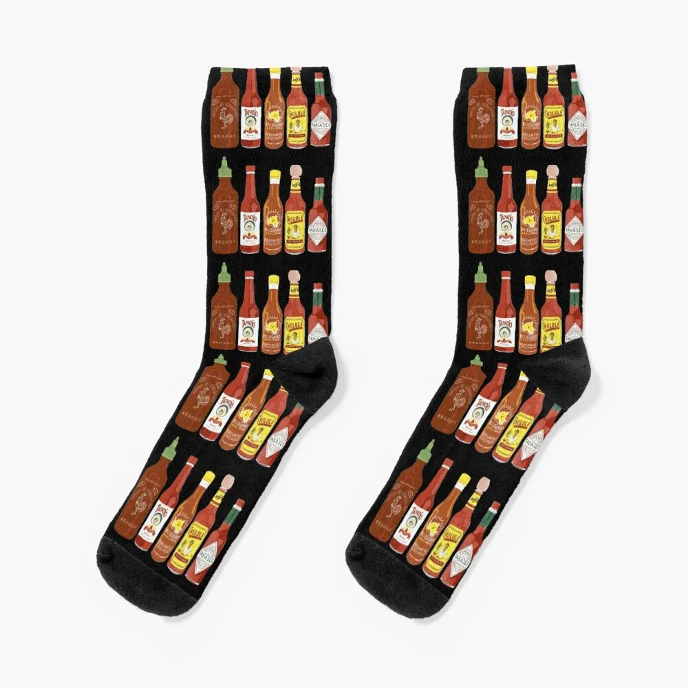 

Пряный! Посмотрите эти горячие соусы на черном фоне носки идеи для рождественских подарков на день Святого Валентина Детские носки для мальчиков женские