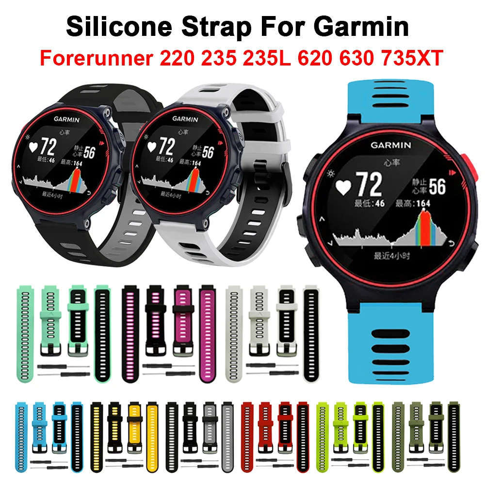 Watch Strap for Garmin Forerunner 735XT Smart Watch Silicone Bracelet for Forerunner 235 lite 220 230 235 620 630 Watch correa
Watch Strap for Garmin Forerunner 735XT Smart Watch Silicone Bracelet for Forerunner 235 lite 220 230 235 620 630 Watch correa
