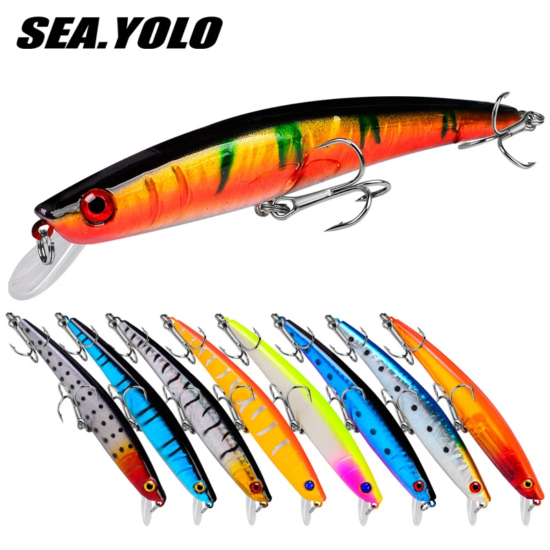 Sea.Yolo 11.5cm 10.2g Minnow Lure Shine Reakistic Fish Boby BASS LURE Wobblers Trolling Crankbaits Artificial Bait Pike Carp
Sea.Yolo 11.5cm 10.2g Minnow Lure Shine Reakistic Fish Boby BASS LURE Wobblers Trolling Crankbaits Artificial Bait Pike Carp