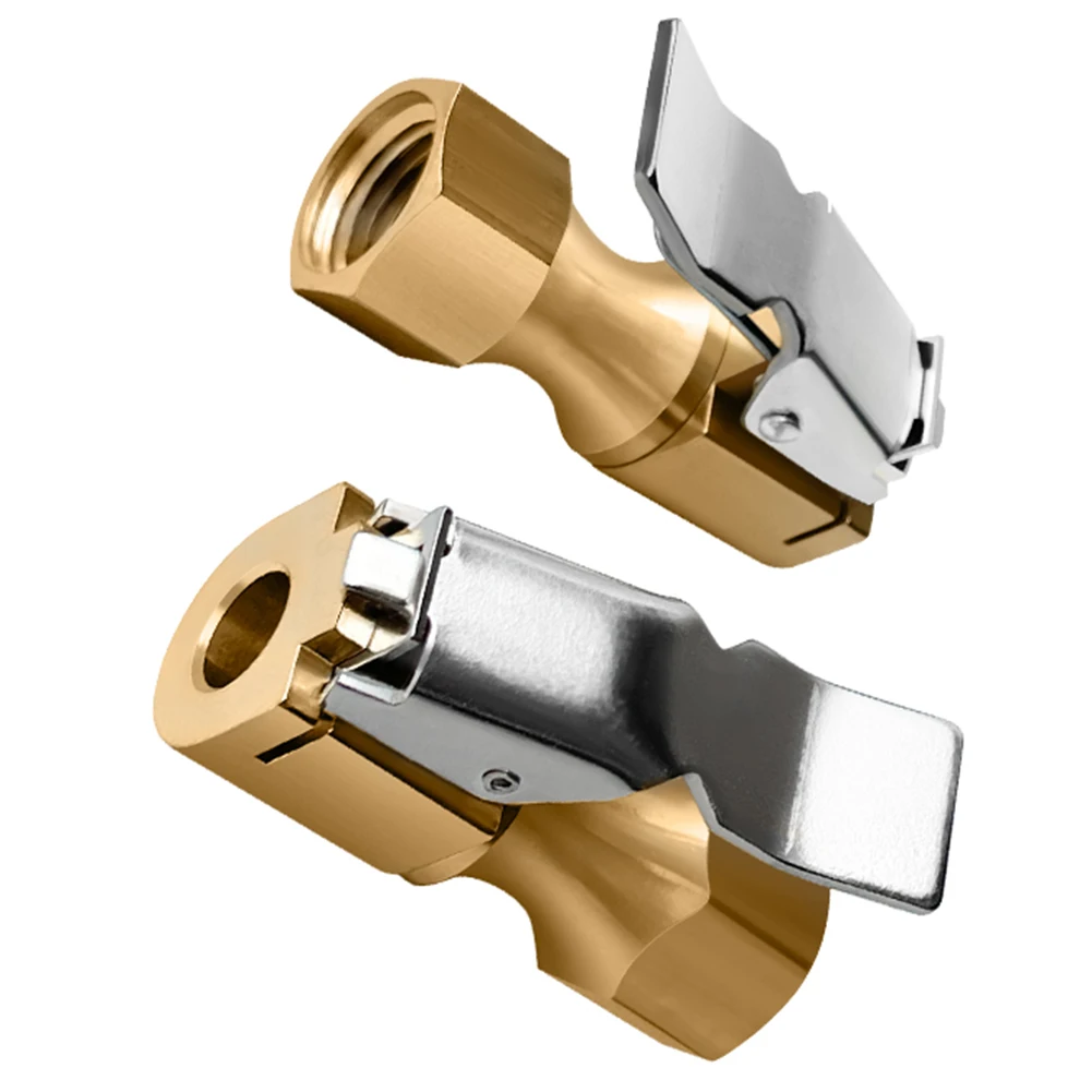2Pcs/set Tire Inflatable Chuck Straight Brass Open Flow Air Lock-On Clip With 1/4 Inch Internal Thread NPT Universal Connection
2Pcs/set Tire Inflatable Chuck Straight Brass Open Flow Air Lock-On Clip With 1/4 Inch Internal Thread NPT Universal Connection