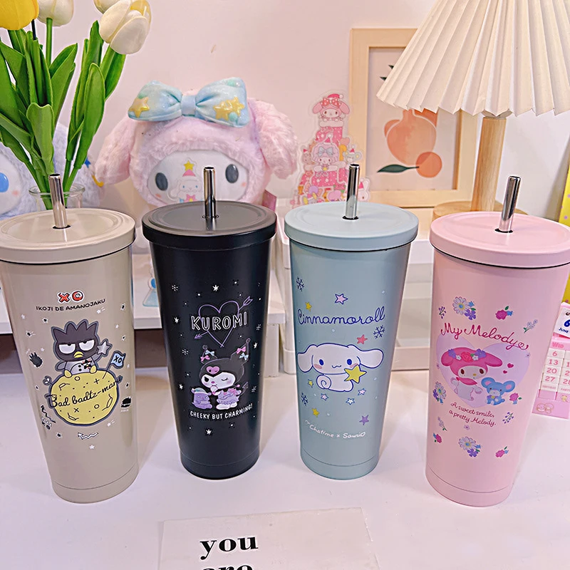 Sanrioed Vacuum Cup Kawaii Badtz-Maru Melody Kuromi Cinnamoroll Summer Cute 750Ml Cold Drink Medal Straw Ice Lovely Girls Gift 
Sanrioed Vacuum Cup Kawaii Badtz-Maru Melody Kuromi Cinnamoroll Summer Cute 750Ml Cold Drink Medal Straw Ice Lovely Girls Gift