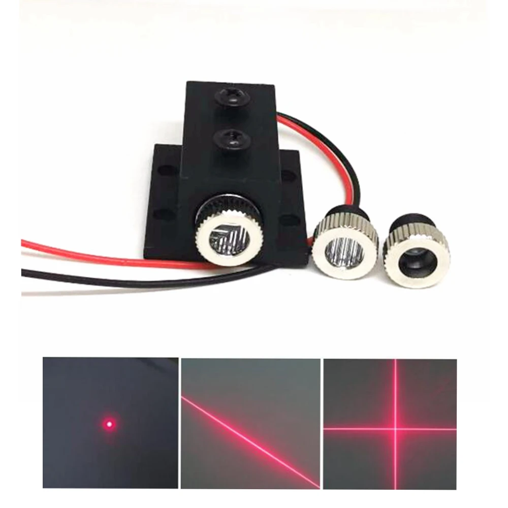 

Focusable 200mW 650nm Red Laser Diode Module 10mw 30mw 50mw 100mw With 12mm Cooling Heatsink