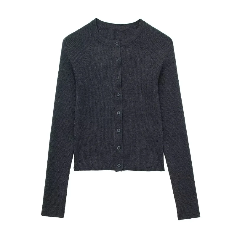 New Autumn Women's Round Neck Long-sleeved Versatile Slim-fit ribbed Knitted Cardigan, Soft And Comfortable Single-brea
New Autumn Women's Round Neck Long-sleeved Versatile Slim-fit ribbed Knitted Cardigan, Soft And Comfortable Single-brea