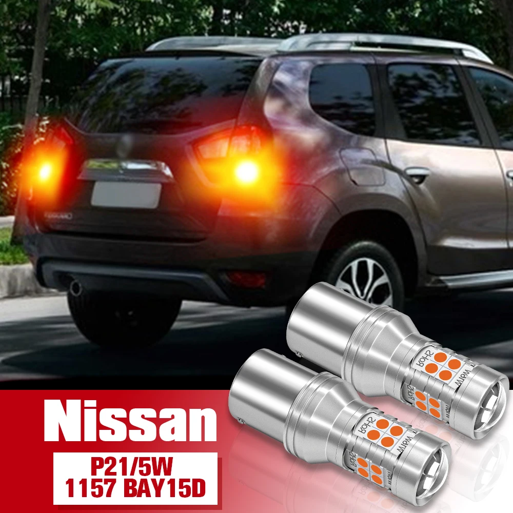 

Brake Light Accessories 2pcs LED Lamp P21/5W BAY15D For Nissan Pathfinder R51 Patrol Qashqai J10 Terrano Tiida X-Trail T30 Versa