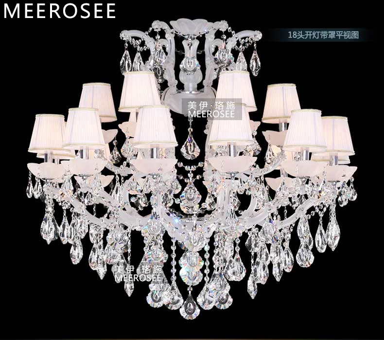 

Meerosee Classical Chandelier Light Fixture Big Crystal Pendant Hanging Lamp for Foyer Restaurant Project Maria Theresa Lamp