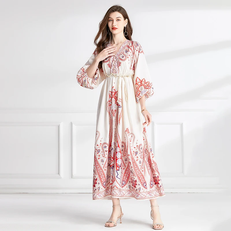 Autumn Fashion Silk Printed Dress for Women 2023 New Luxury V-neck Holiday Dress French Loose Fit Casual Party Vestidos
Autumn Fashion Silk Printed Dress for Women 2023 New Luxury V-neck Holiday Dress French Loose Fit Casual Party Vestidos