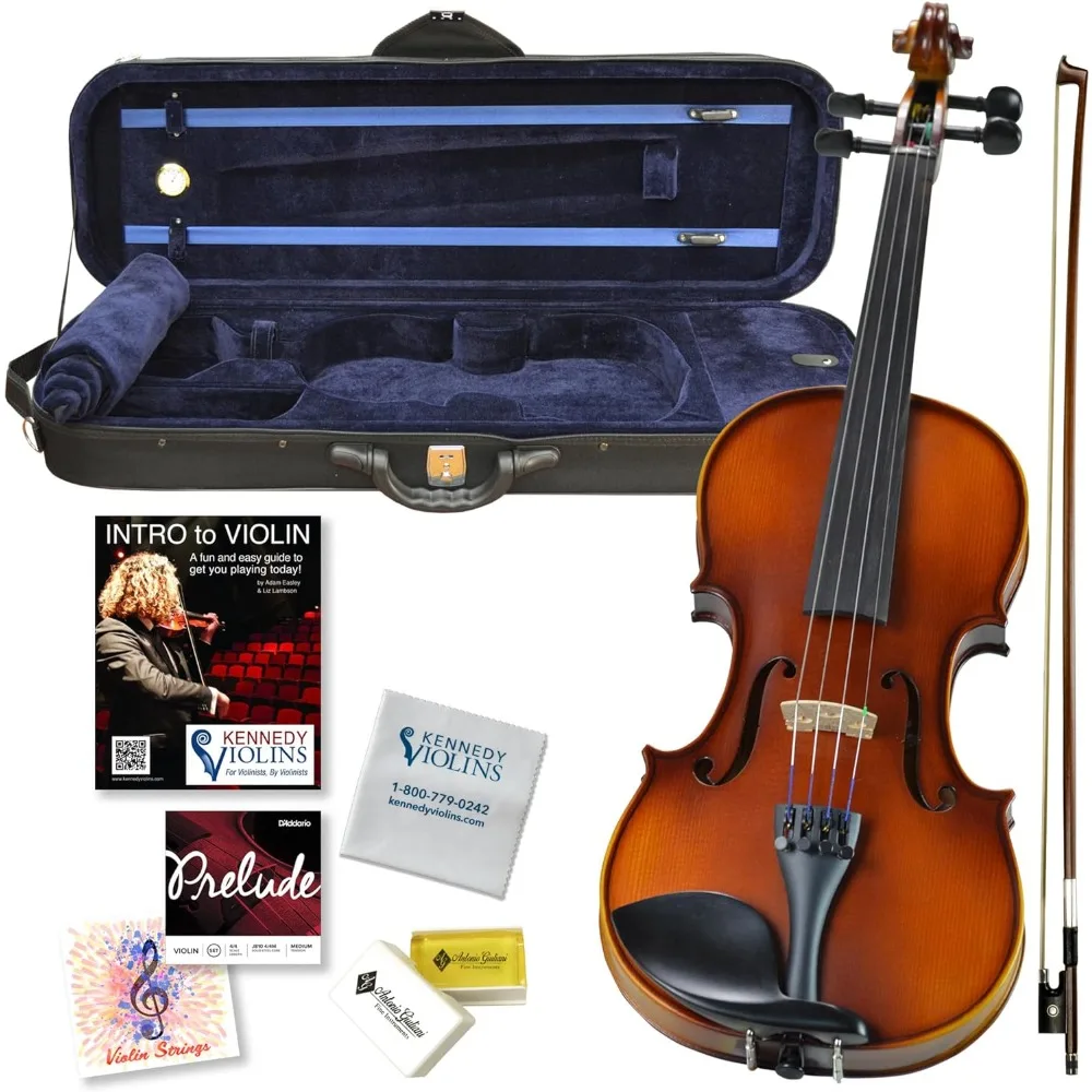 

Violin Outfit 4/4 Size - Carrying Case and Accessories Included - Solid Maple Wood and Ebony Fittings Violins Violins on Offer
