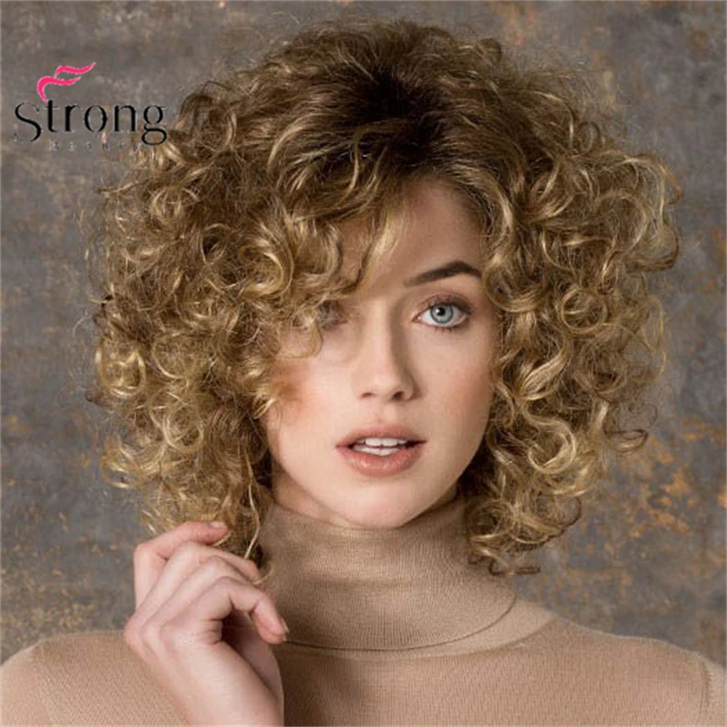 

Strongbeauty Short Curly Heat Resistant Golden Blonde Mix Full Synthetic Wig mix order